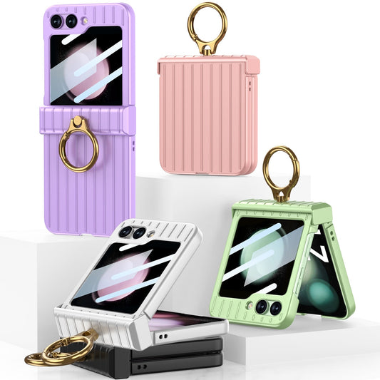 Shockproof Case With Ring Bracket & Screen Protective - Z Flip 5