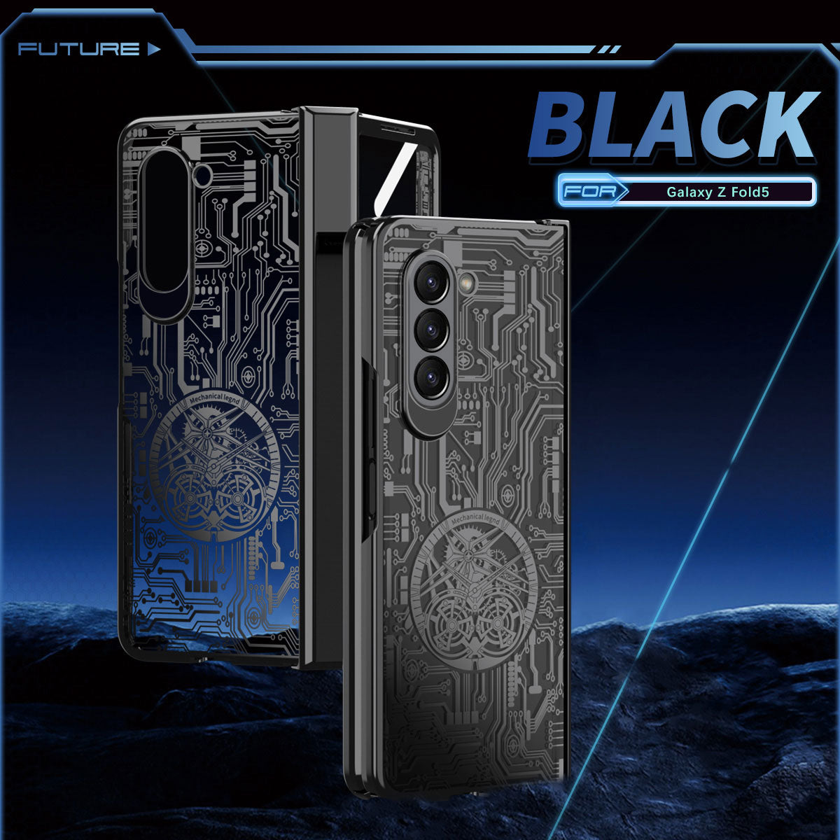 Electroplated Transparent Shockproof Cover- Z Fold 5