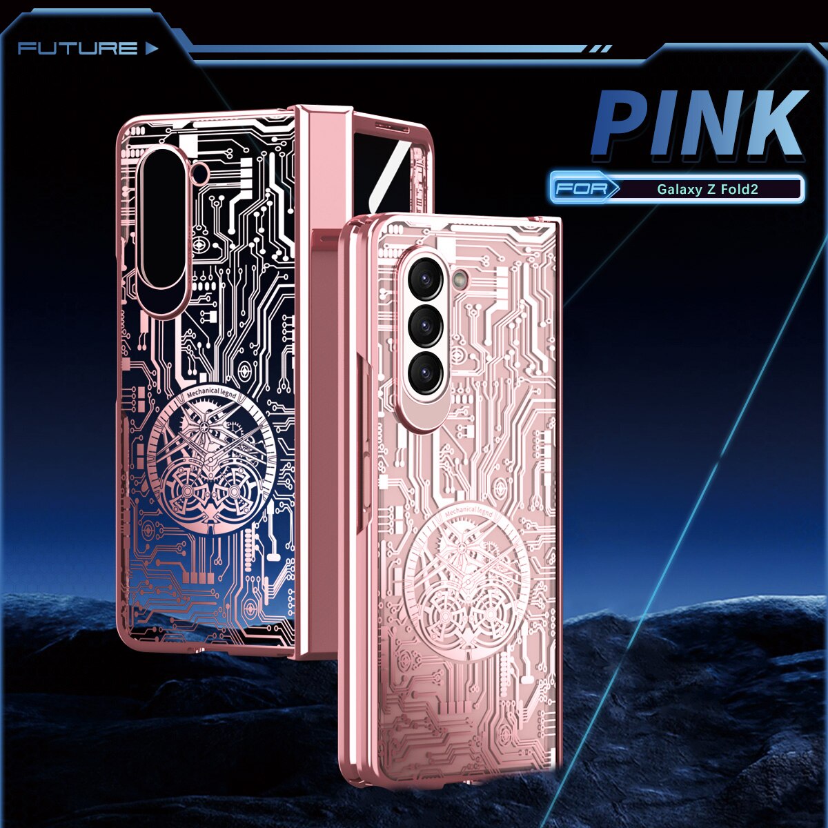 Electroplated Transparent Shockproof Cover- Z Fold 5