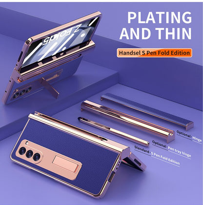 Leather Kickstand Pen Slot Case with PEN Holder - Z Fold 5