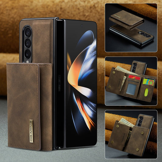 2-in-1 Luxury Leather Magnetic Case & Detachable Wallet  - Z Fold 5