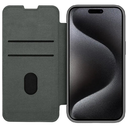 Pro Leather Flip Case with Card Pocket for iPhone 15 Series