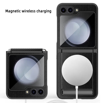 Leather Kickstand Magsafe Case - Z Flip 5