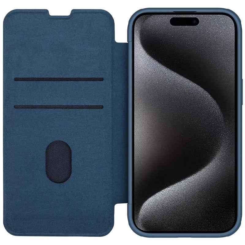 Pro Leather Flip Case with Card Pocket for iPhone 15 Series