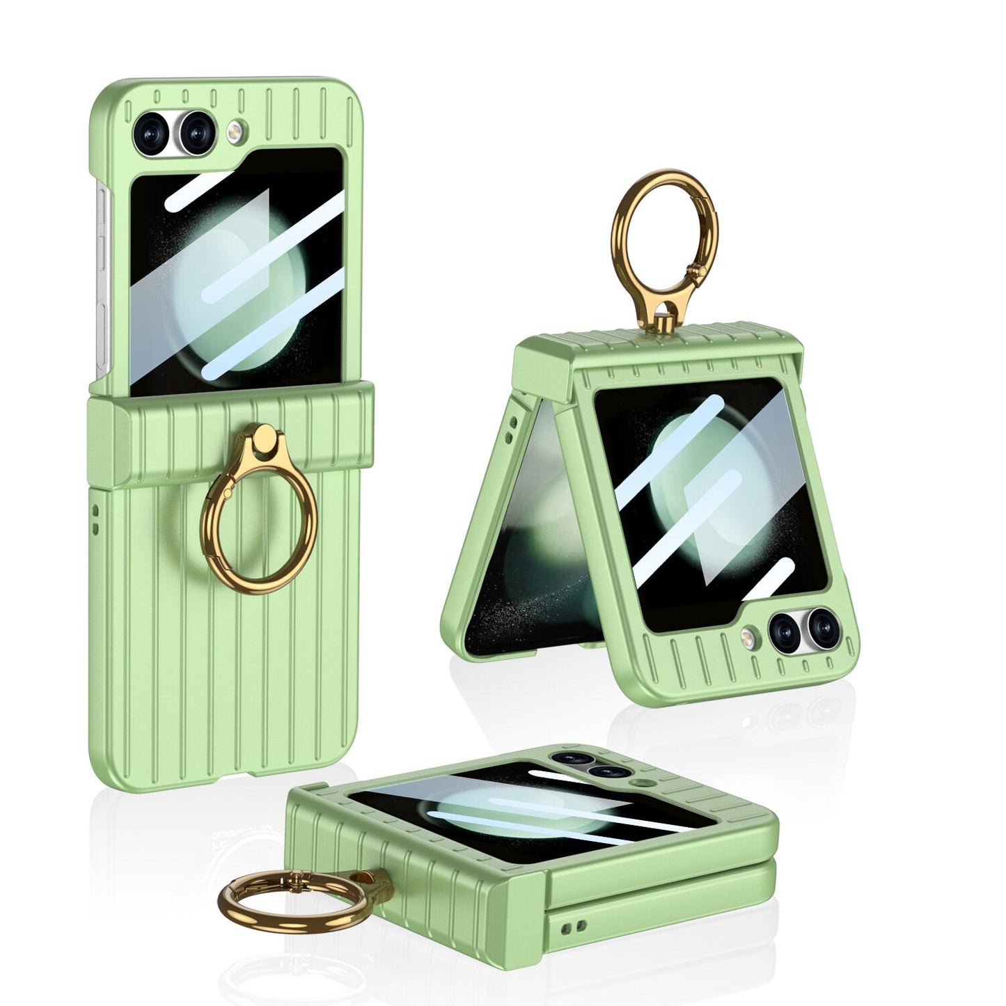 Shockproof Case With Ring Bracket & Screen Protective - Z Flip 5